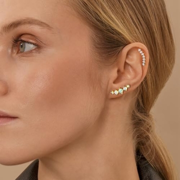 ZELORES Cartilage Earrings Set 8Pcs Hypoallergenic Dazzling Jewelry