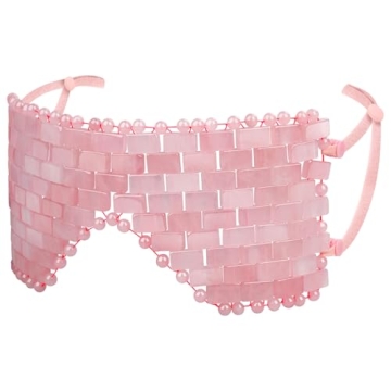 Gemshan Jade Eye Mask Natural Rose Quartz for Relaxation