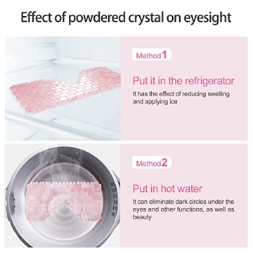 Gemshan Jade Eye Mask Natural Rose Quartz for Relaxation