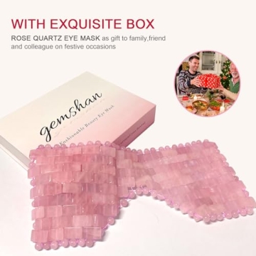 Gemshan Jade Eye Mask Natural Rose Quartz for Relaxation