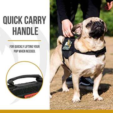 OneTigris Tactical Dog Harness for Small Dogs - Comfortable & Durable