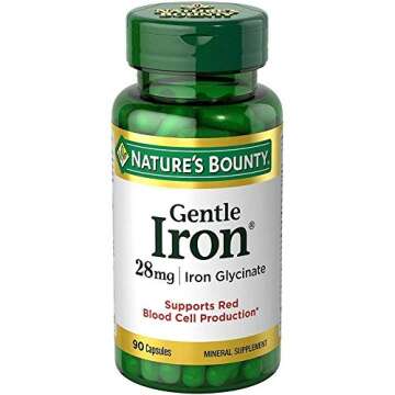 Nature's Bounty Gentle Iron 28 mg Capsules 90 Capsules (Pack of 2)