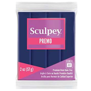 Sculpey Premo Polymer Oven-Bake Clay, Ultramarine Blue Hue, Non Toxic, 2 oz. bar, Great for jewelry ...