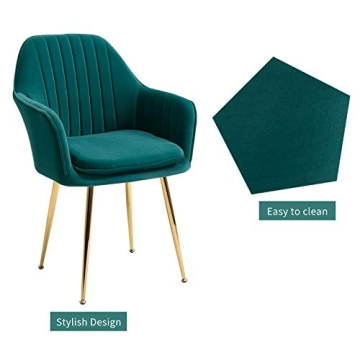 AVAWING Modern Velvet Accent Arm Chairs Set of 4