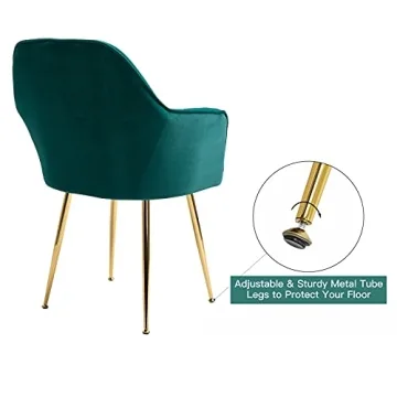 AVAWING Modern Velvet Accent Arm Chairs Set of 4