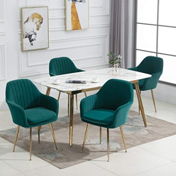 AVAWING Modern Velvet Accent Arm Chairs Set of 4