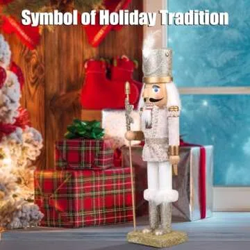 Elegant 15 Inch Wooden Soldier Nutcracker for Christmas