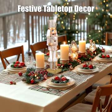 Elegant 15 Inch Wooden Soldier Nutcracker for Christmas