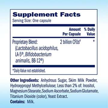 TruBiotics Daily Probiotic, 60 Capsules - Gluten Free, Soy Free Digestive + Immune Health Support Su...