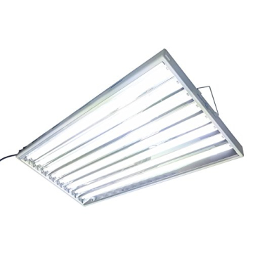 HYDRO PLANET T5 Grow Lights 4 Ft 8 Bulbs Fixture with 6500K Fluorescent HO Bulbs, T5 Grow Lights for Indoor Plants, UL Listed, 15 ft Power Cord with Hanger