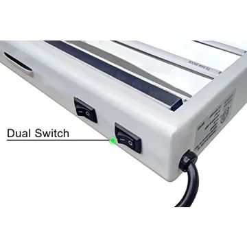 HYDRO PLANET T5 Grow Lights 4 Ft 8 Bulbs Fixture with 6500K Fluorescent HO Bulbs, T5 Grow Lights for Indoor Plants, UL Listed, 15 ft Power Cord with Hanger