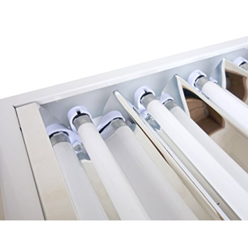 HYDRO PLANET T5 Grow Lights 4 Ft 8 Bulbs Fixture with 6500K Fluorescent HO Bulbs, T5 Grow Lights for Indoor Plants, UL Listed, 15 ft Power Cord with Hanger