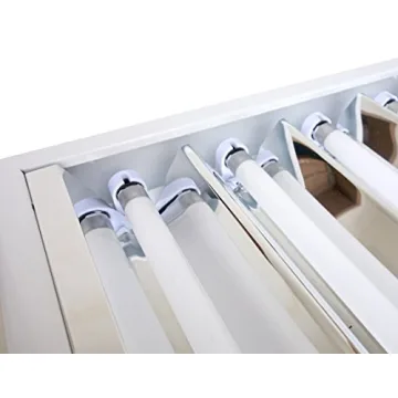 HYDRO PLANET T5 Grow Lights 4 Ft 8 Bulbs Fixture with 6500K Fluorescent HO Bulbs, T5 Grow Lights for Indoor Plants, UL Listed, 15 ft Power Cord with Hanger