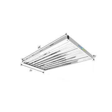 HYDRO PLANET T5 Grow Lights 4 Ft 8 Bulbs Fixture with 6500K Fluorescent HO Bulbs, T5 Grow Lights for Indoor Plants, UL Listed, 15 ft Power Cord with Hanger