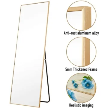 Aluminum Alloy Full Length Mirror for Stylish Spaces