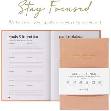 ADHD Planner for Adults: Focus Planner For Productivity - A planner for Neurodivergent Brains - Organization, Goal-Setting, and Time Management - Gift for Men and Women with ADHD
