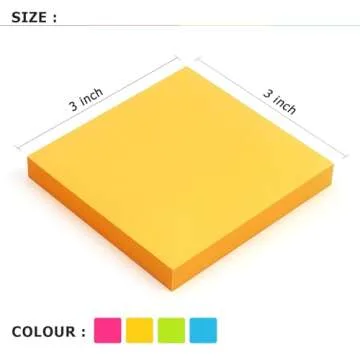 Bright 3x3 Sticky Notes for Creative Organization