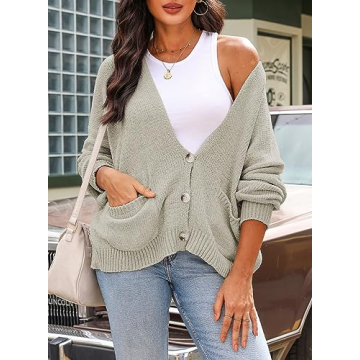 Soft Oversized Chenille Cardigan Sweater for Women