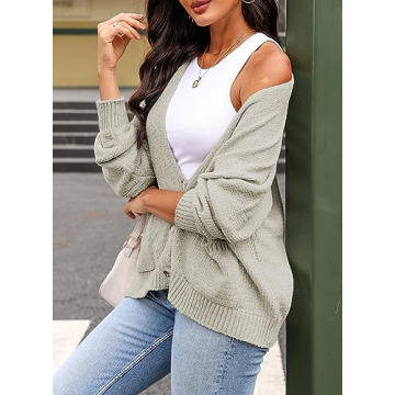Soft Oversized Chenille Cardigan Sweater for Women
