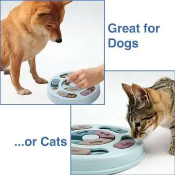 WagglePup Dog Puzzle Toy, Slow Feeder Dog Enrichment Toys and Interactive Treat Dispenser Bowl, Suitable for All Dogs, Puppy Toys for Training & Improving IQ Through Engaging Dog Brain Games