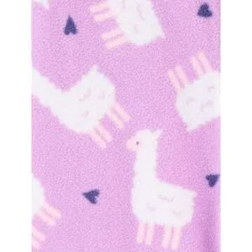 Simple Joys Fleece Footed Pajamas for Baby Girls, 2-Pack