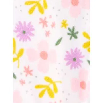 Simple Joys Fleece Footed Pajamas for Baby Girls, 2-Pack