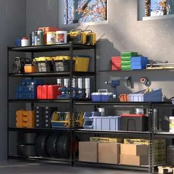 WORKPRO 5-Tier Heavy Duty Metal Shelving Unit - Adjustable Storage Rack, 4000 lbs Total Load Capacit...