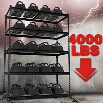 WORKPRO 5-Tier Heavy Duty Metal Shelving Unit - 4000 lbs