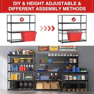 WORKPRO 5-Tier Heavy Duty Metal Shelving Unit - 4000 lbs