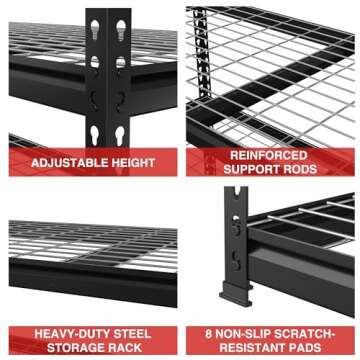 WORKPRO 5-Tier Heavy Duty Metal Shelving Unit - 4000 lbs