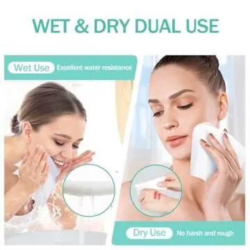 Tahoe Trails Disposable Face Towel, Soft Dry Wipe, Lint Free, Dry Wet Use for Sensitive Skin, 80Count Cotton Facial Tissue, Makeup Removing, Surface Cleaning 5.91 * 7.87inch, 80