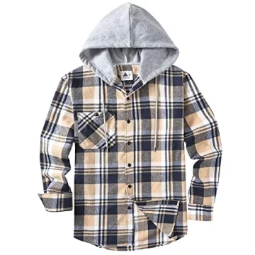 SWISSWELL Men's Flannel Hooded Shirt for Stylish Comfort