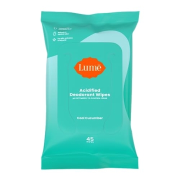 Lume Acidified Deodorant Wipes for Freshness on the Go