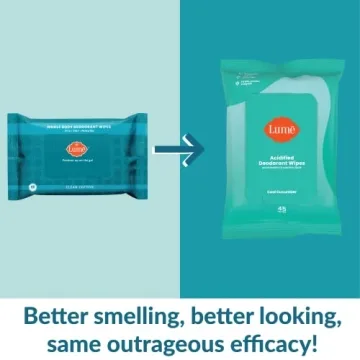 Lume Acidified Deodorant Wipes for Freshness on the Go