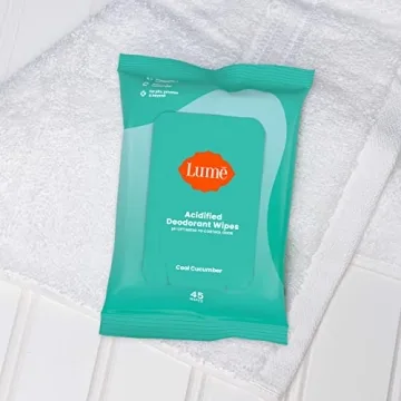Lume Acidified Deodorant Wipes for Freshness on the Go