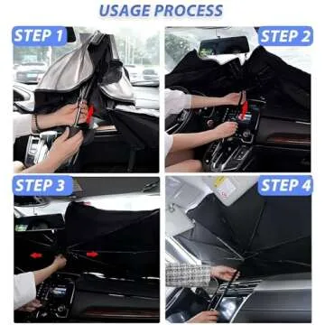 Zerixa Windshield Sun Shade for UV Protection and Comfort