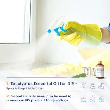 HIQILI 100ML Eucalyptus Essential Oil for Spray, Diffuser & Skin, 100% Pure Undiluted - 3.38 Fl Oz