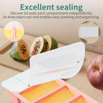 Silicone Freezer Tray for Sauce Cube: GGOW Silicone Freezing Tray for Broth Sauce Storage - Freeze 125mL 250mL Souped Portion