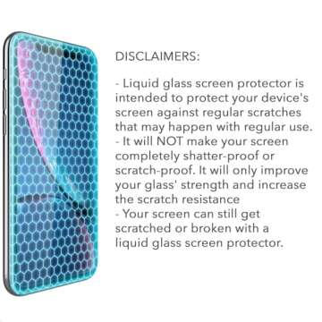 Luvvitt Liquid Glass Screen Protector Scratch and Shatter Resistant Wipe On Nano Protection for All Phones Tablets Smart Watches - Universal