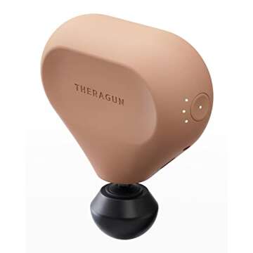 TheraGun Mini - Handheld Electric Massage Gun - Compact Muscle and Deep Tissue Treatment for Any Athlete - Portable Percussion Massager with QuietForce Technology - 1st Generation - Desert Rose