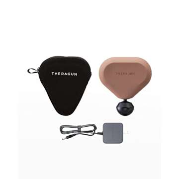 TheraGun Mini - Handheld Electric Massage Gun - Compact Muscle and Deep Tissue Treatment for Any Athlete - Portable Percussion Massager with QuietForce Technology - 1st Generation - Desert Rose
