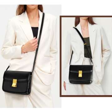 GETERUUV Small Crossbody Bag for Women Trendy Shoulder Bag PU Leather Square Crossbody Shoulder Purs...