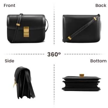 GETERUUV Small Crossbody Bag for Women Trendy Shoulder Bag PU Leather Square Crossbody Shoulder Purse Flap Satchel Handbag