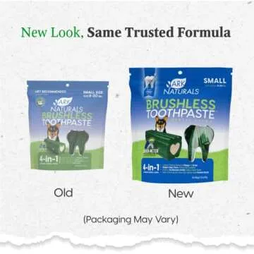 ARK NATURALS Brushless Toothpaste, Small Breed Dog Dental Chews Bundle Pack, Vet Recommended, 2 Pack, Green with White Center (40020)