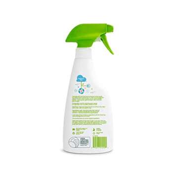 Babyganics Toy & Highchair Cleaner Spray, Fragrance Free, 17oz Spray Bottle, Made without ammonia, bleach, phosphates, phthalates or dyes, Pack of 2.