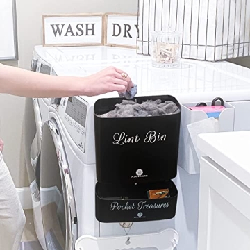 Magnetic Lint Bin for Laundry Room Organization