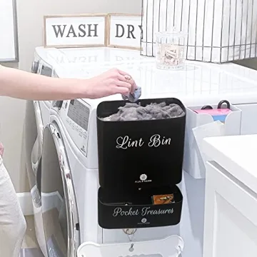 Magnetic Lint Bin for Laundry Room Organization
