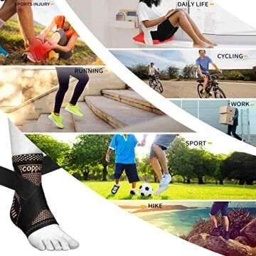 JIUFENTIAN Copper Ankle Brace for Adjustable Support