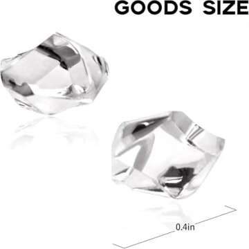 UPlama 600PCS Fake Crushed Ice Rocks, Acrylic Diamond Crystals Fake Diamonds Plastic Clear Ice Cubes...