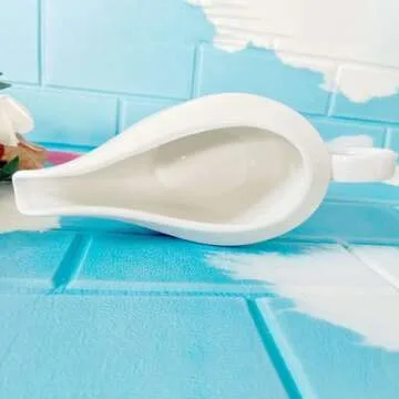TripDock 1 Pack Porcelain Gravy Boat, 18 oz Easy Pour White Gravy Boat for Salad Dressings, Milk,Broth, Creamer Microwave & Dishwasher Safe